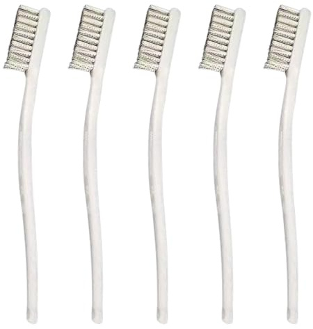 5 Piece Mini Wire Brush Set Reinforced Stainless Steel Bristles