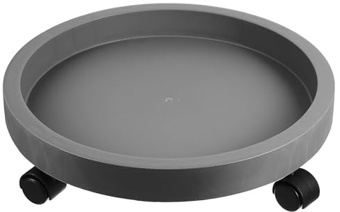 CANIGHT Blumentopf Untersetzer 50cm Rund aus Kunststoff mit Dickem Design und Hoher Belastbarkeit Rollbares Tablett für Balkon und Pflanztöpfe