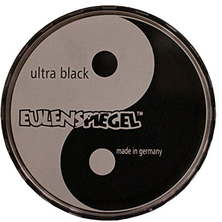 Eulenspiegel 500538 - Profi-Aqua Schminke in der Farbe Ultra Black, 20 ml | Wasserbasierte Schminke für Facepainting & Bodypainting, für Karneval & Mottopartys