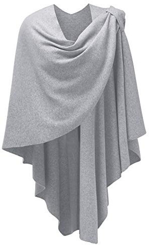 Donna Poncho Involucro dello Scialle Finemente Drappeggiato Lavorato a Maglia del Cardigan del Capo Anteriore Trasversale Sciarpa per Tempo Freddo/Aria condizionata Places