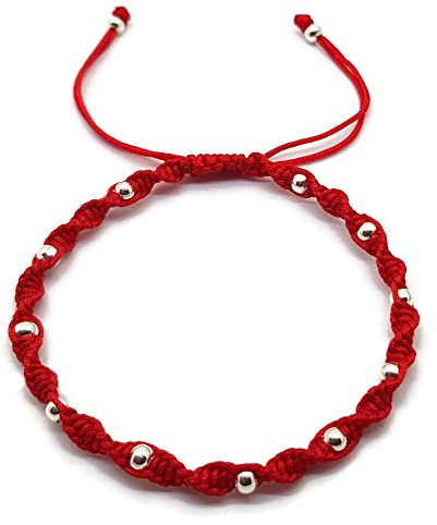 Mystic Jewels - Kabbalah, Bracciale in filo colorato con sfere, amuleto, protezione dal malocchio, portafortuna…