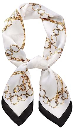 Ecroon Sciarpa in Chiffon seta Foulard Scialle Quadrato Fazzoletti Da Testa Tutte Le Stagioni da Donna Foulards Fazzoletto da collo