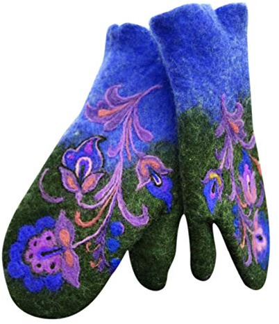 YCBMINGCAN Gants chauds colorés gants d'hiver gants brodés de Noël Gants Cuir Ronces