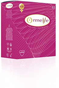 ORMELLE - Kondom für Frauen - Innenkondom - Naturlatex Premium-Qualität - Befeuchtet - Schutz vor Schwangerschaften & STI - CE-zertifiziert - 10er Pack