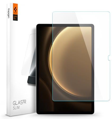 Spigen Glas.tR Slim Schutzfolie kompatibel mit Samsung Galaxy Tab S10 Lite, Galaxy Tab S10 FE, Galaxy Tab S9 FE, Galaxy Tab S9, Kristallklar, Kratzfest, 9H Härte Folie