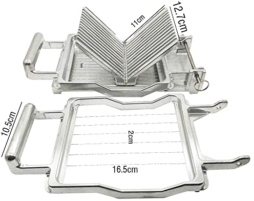 Cheese Graters Making Dessert Blade Durable Cooking Baking New Butter Cutter Commercial Cheese Slicer with Stainless Steel 1CM 2CM Blades Wire Kitchen Cheese Making Kit (1cm 2cm)
