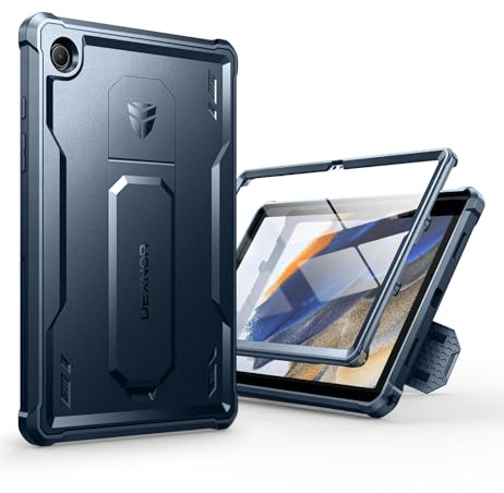 Dexnor Funda Compatible con Samsung Galaxy Tab A8 [Protector de Pantalla Incorporado y Soporte], Cubierta Protectora antisísmica de Grado Militar Pesado para Samsung Galaxy Tab A8 - Azul Marino