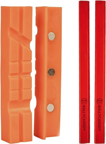 Katai – Mâchoires de protection magnétiques 15 cm pour étau – Paire de patins souples antidérapants universels en caoutchouc – Avec 2 crayons de menuisier inclus