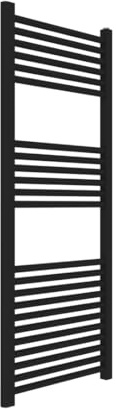 Kiamami Valentina - Scaldasalviette per il bagno in acciaio nero 50x120