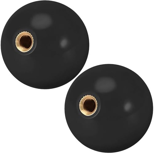 Timebid 2PCS 35MM Joystick Ball Top Handle Rocker | M6 Vite Testa Arcade Game Joystick Facile da installare Parti di ricambio fai da te nero* 2