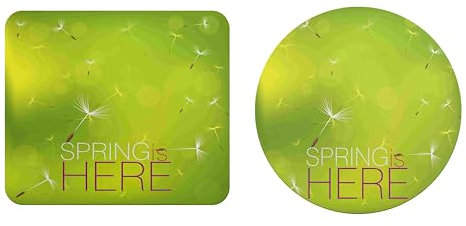 EHOMERY Mauspad XL Gaming Mousepad Orientteppich Frühlingsblumen Gaming Mauspad XXL Cute Mouse Mat Large Für Die Schreibtischdekoration - 2 Pack [20x24 cm and Dia 20 cm]