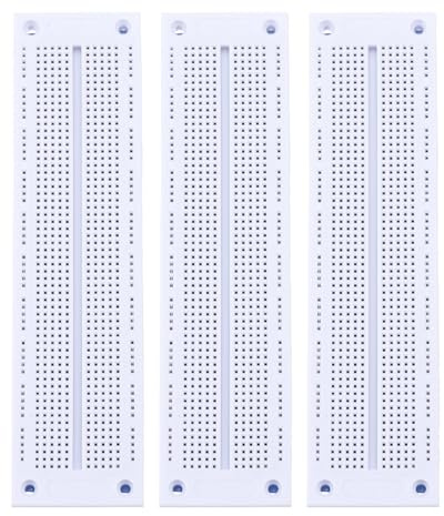 PATIKIL 3 Pcs Breadboard, Solderless Breadboard Large Breadboard 700 Tie Points Prototype PCB Bread Board Electronics Kit Plates