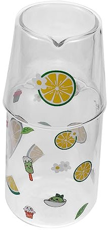 MAGICLULU Glass Cold Water Pitcher Capacity Tumbler Bottle Drinks Jug Glass Bottle Water Carafe Cup Heat Resistant Cooling Cup Fruit Juice Kettle Kettle Safe for Home