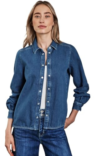 STREET ONE jeansblus, Bright Mid Blue tvättad, 40