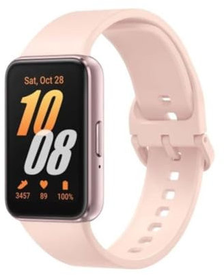 Samsung Galaxy Fit3 (Pink Gold), 40mm AMOLED Display with Aluminium Body, Comprehensive Fitness and Health Tracking, Upto 13-Day Battery with Fast Charging, 5ATM & IP68 Rating (UK Version)