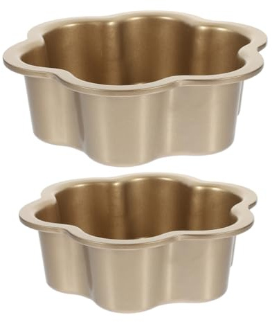 FUNNETOYU Set 2 Teglie per Torta a Forma di Fiore Facili da Pulire in Acciaio al con Fondo Rimovibile e Adatte per Panetterie e Pasticcerie