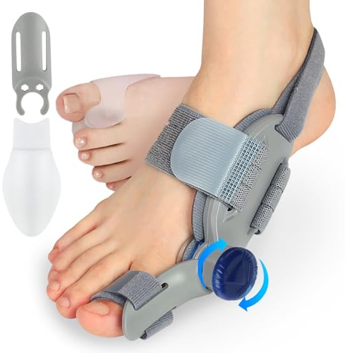 Hallux Valgus Korrektor Schiene Verstellbare Nachtschiene Zehenspreizer Set | mit Medizinischem Silikon Fußorthese für Schmerzlinderung Fußgesundheit Korrektur
