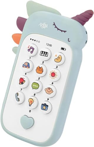 Collazoey Jouet Téléphone Bébé 1 an,Jouets de Téléphone Portable,Sensoriel | lumières et sons, Portable, Cadeau Éducation Sensorielle Précoce pour 6 9 12 18 Mois Tout,cadeau pour filles, garçons, Bleu