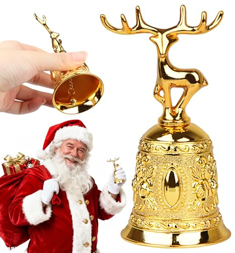 Julklocka, julklocka i metall, horn julklockor, julklockor för juldekoration, restaurang, service, bröllop, husdjursträning, skolklocka