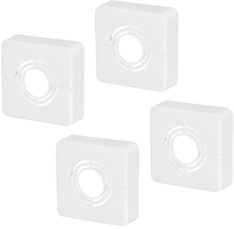 QUARKZMAN 4Pcs Flangia Doccia 60mm/2.4 OD Piastra Di Copertura ABS Bianco | Quadrata, Per Tubo Acqua 20mm/0.8 Diametro, Accessori Decorazione Rubinetto