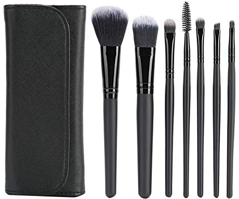 Chenglanhsjg sminkborstset, professionellt 5-delat set för mjuk primer, concealer, läppar, puderborste med resefodral, eleganta kosmetiska verktyg, gåva för