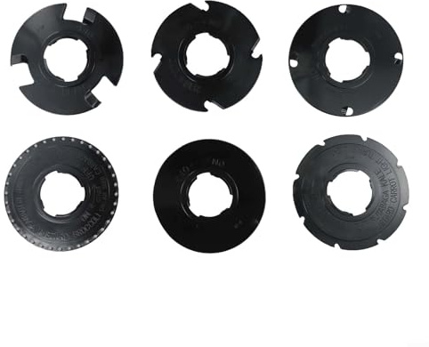 Gdfnmogo 60010 Lot de 6 assiettes à plantes interchangeables en plastique noir pour radis, carotte, haricot, pois, betterave et maïs sucré (jardin