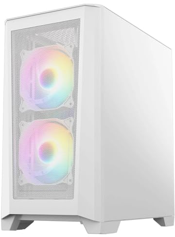 PALICOMP Gaming PC Desktop - AMD Ryzen 9 9800X3D Turbo 5.2Ghz 8 Core - 32GB DDR5 RAM - 1TB M.2 SSD - 1TB HDD - Windows 11 - RTX5060 8GB - WIFI6 - Bluetooth V5.3 - LEVEL WHITE RGB