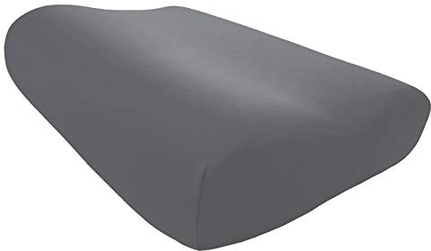 Edda Lux® Bezug passend für Tempur ORIGINAL Nackenstützkissen in 50x31 cm | Jersey Kissenbezug für Nackenkissen in S (50x31x8/5 cm), M (50x31x10/7 cm), L (50x31x11,5/8,5 cm) aus Baumwolle, in Schiefer