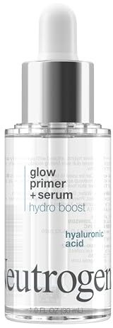 Neutrogena Hydro Boost Glow Booster Primer & Serum, Hydrating & Moisturizing Face Serum-to-Primer Hybrid, Infused with Purified Hyaluronic Acid & Designed to Instantly Hydrate, 1.0 fl. oz
