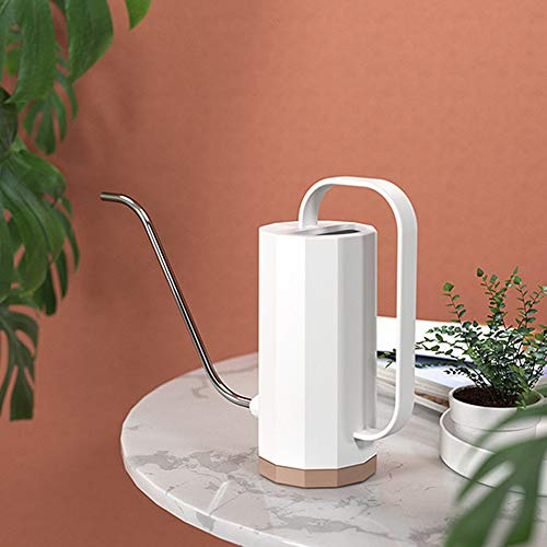 Plastique Arrosoir longue bouche Jardin arrosoir en acier inoxydable fleurs Arrosoir Pour Plantes Succulentes Graines et fines herbes -Blanc