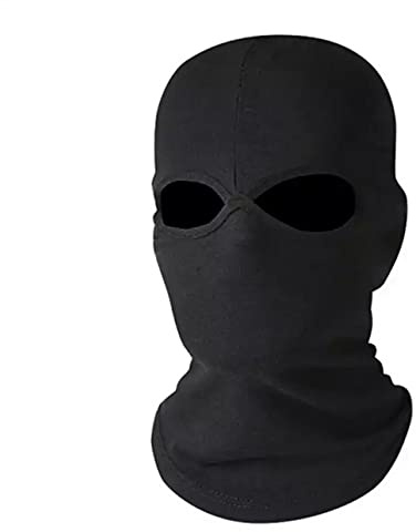 Black Balaclava Mask 2 Hole SAS Style Army Ski Hat Paintball PolyesterBalaclava Ski Moto Bike Face Mask Multipurpose Helmet Liner