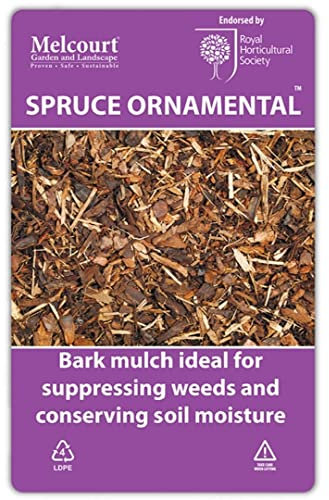 Melcourt Bark Mulch Spruce Ornamental | 2 Pack | 60L Bag | Versatile Mulch