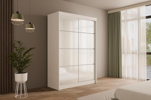 ALTDECOR Schwebetürenschrank, Kleiderschrank PEKA3-120x215 | Garderobenschrank mit viel Stauraum, Vielseitiger , Schrank