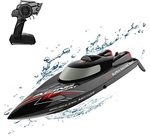 GoolRC WLtoys WL916 Remote Control Boat, 60KM/H High Speed RC Racing Boat for Pools or Lakes, 2.4GHz RC Boats with Low Battery Alarm for Teens and Adults