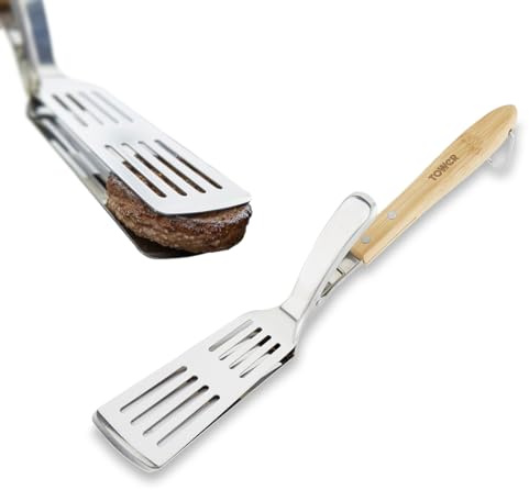 Tower Outdoor Living Multi-Functional Spatula with Wooden Handle, Stainless Steel, T932021