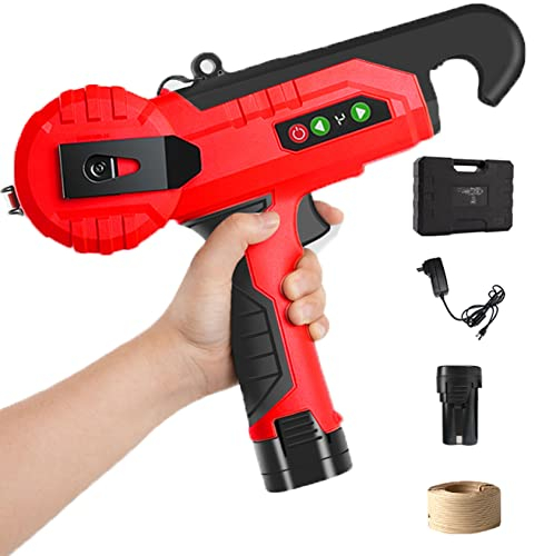 XDLYWUZIQ Pflanzenbindemaschine, Elektrische Bindemaschine, Vollautomatische Gewerbliche Tomaten-drahtbindemaschine, Gurken-traubenbindemaschine, Für Blumen-, Obst- Und Gemüsepflanzen (rot)