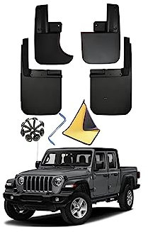 SaVgu Parafango, for Jeep Gladiator 2019-2022 Paraspruzzi Anteriori e Posteriori Personalizzati modellati Paraspruzzi Parafanghi Kit Accessori Auto da 4 Pezzi