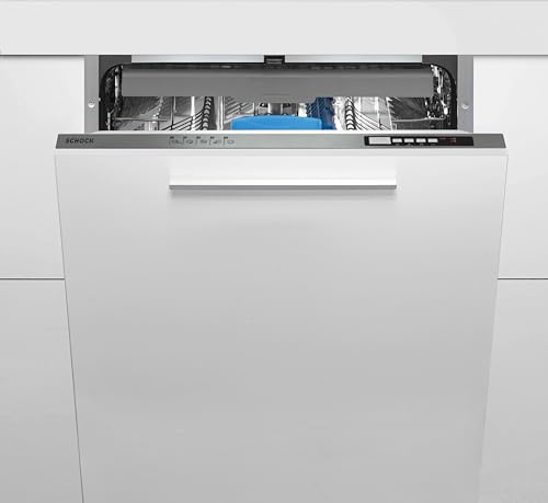 SCHOCK - Lavastoviglie da Incasso 60cm, Smart Wash, Capacità 15 Coperti | 3 Cestelli; 9 Programmi; Lavaggio Orbitale; Cerniere Slide e Zoccolo 2cm a Scomparsa; 598x820-870x570
