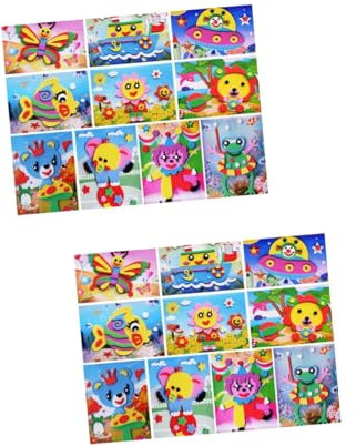 TOYANDONA 20stücke Teiliges Eva Aufkleber Für Mädchen Bastelmaterial Für Kindergarten Kreative Lernspielzeuge Zufällige Muster Fördert Lernen Und Hand-Augen-koordination