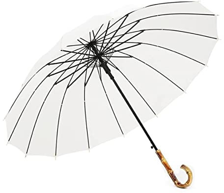 Snowflyk Reiseschirm, Regenschirme für Regen, Golfschirm, Sonne, Reisegriff, Regenschirm, einfache und stilvolle große Regenschirme (weiß, 96 x 84 cm)