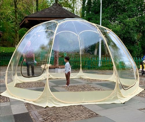 Tente dôme transparente à bulles portable pour camping, jardin, salle à manger et observation des étoiles, housse en PVC incluse