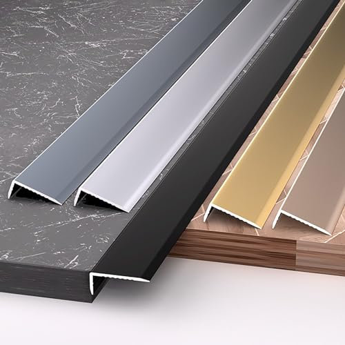 YIZHIYZ Winkelprofil Kantenschutz 90CM*3 Stück Eckenschutz Aluminium Kantenschutz Für Zimmertüren Kantenprofil Für Boden/Treppe/Stufe/Tür(Schwarz,Breite:60mm) (Schwarz Breite:60mm)