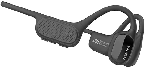 Open Ear Bone F1 Wireless Bone Conduction Sports Headphones with Built-in Mic, CE Standards, Blutetooth 5.4, Full Waterproof IP68, Built-in 32GB RAM (~6000 Tracks) (Black)