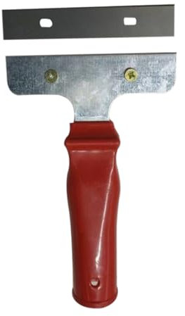 POPETPOP Outil De Suppression De Silicone Acier Inoxydable, Couteau à Mastic Grattant Rouge, Outil De Construction Professionnel Pour Nettoyage De Joints, Utilisation Bâtiment,