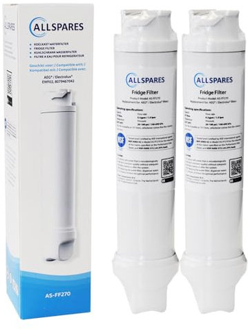 AllSpares vattenfilter för kylskåp lämpligt för AEG-Electrolux EWF02/8079467042 (2 stycken)