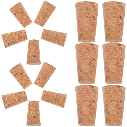 DOITOOL Tapones de Corcho Cónicos para Botellas de Vino 20X15X35Mm Paquete de 100 Unidades Corcho Natural para Sellado y Decoración Reutilizables para Botellas de Vidrio y Manualidades