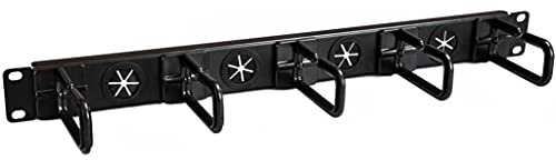 StarTech 1HE 19 Zoll Horizontale Kabelführung, D-Ring, Stahl (CABLMANAGERH) | Server-Rack Kabelführung, Kabelordner, Netzwerk-Rack, Rechenzentrum, Durchführung, EIA/ECA-310-E