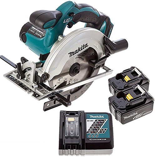 Makita DSS611Z 18V LXT Li-ion Circular Saw 165mm + 2 x 5Ah Batteries & Charger