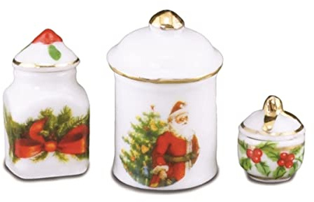 Reutter Porzellan - 001.825/5 - Traditionelle Weihnachtsdose (Miniatur) - 5er Pack - Mikrowellengeeignet - Spülmaschinenfest - Dekoration, Geschenke - Weihnachten