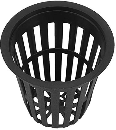 Panier Hydroponique Pots en Plastique Nets Couvercle de Jardin Panier de Seau 10pcs Pots de Pots Hydroponiques de Plante Nette de Pot pour des Récipients de Jardin de Culture Hydroponique(Noir)